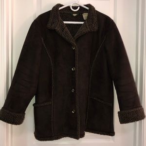 LL Bean Shearling Coat Women’s medium